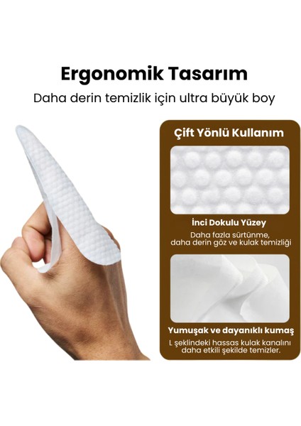 Göz Kulak Büyük Boy Parmak Mendil 60 Adet | Kir Temizleyici | Kedi Köpek | Nano Gümüş Içermez fırsatları