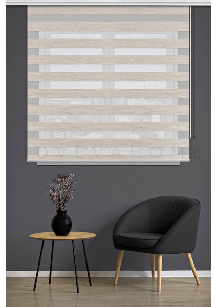 Zebra Stor Perde 02 Bej Mutfak Çocuk Odası Ofis Balkon Salon Perdesi Güneşlik Perde Plaseco