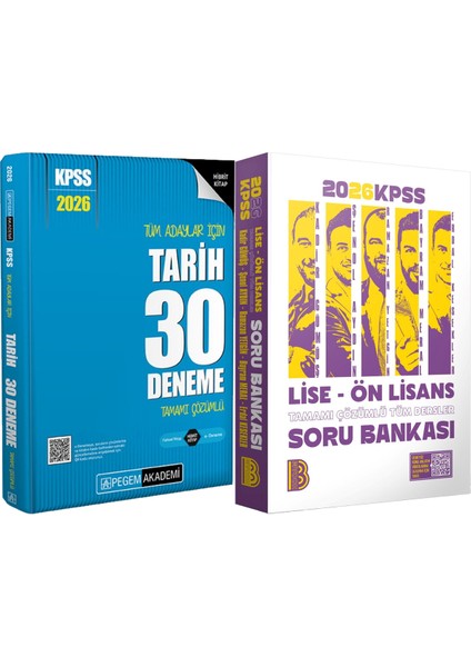 2026 Kpss Lise Ön Lisans Tüm Dersler Soru - 2026 Kpss Tarih 30 Deneme Çözümlü