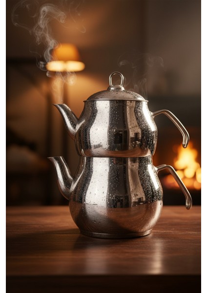 Jumbo Boy Aile Çaydanlık Takımı – Paslanmaz Çelik, Parlak Yüzeyli, Isıya Dayanıklı Ergonomik Saplı fiyatları