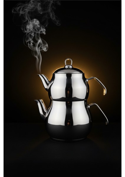 Jumbo Boy Aile Çaydanlık Takımı – Paslanmaz Çelik, Parlak Yüzeyli, Isıya Dayanıklı Ergonomik Saplı fırsatları