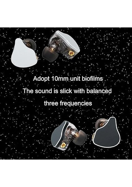 10MM Ince Diyafram Dinamik Sürücü Iem Kulaklıklar, 4 Çekirdekli Çıkarılabilir Kablo, Hifi Gürültü Engelleme Iem Kulaklıkları, Müzisyenler, Şarkıcılar, Sahne Stüdyosu (Black) fırsatları