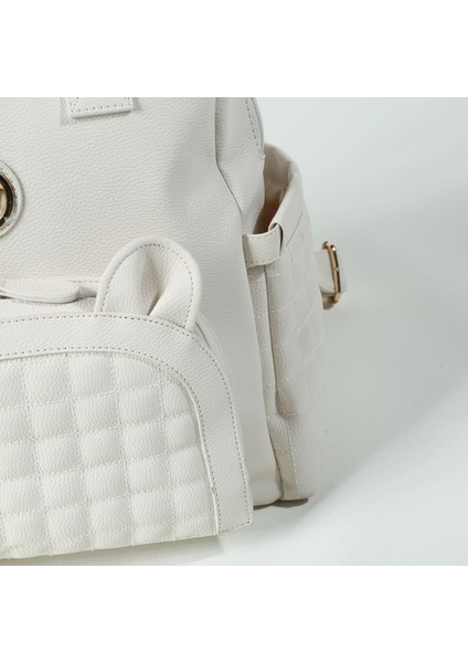 Kitty Deri Anne Bebek Bakım Sırt Çantası 7271 Krem fırsatları