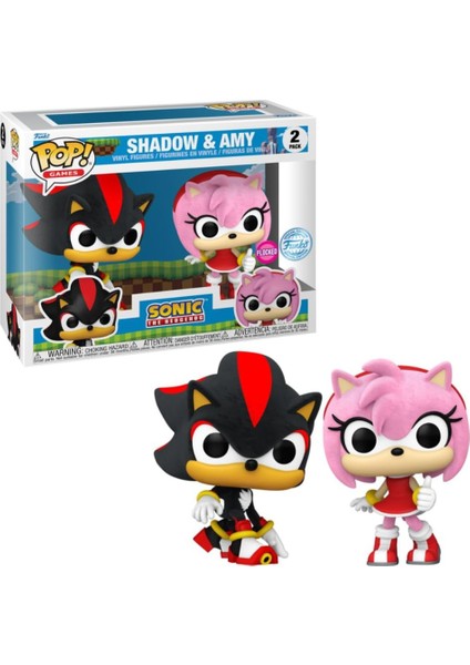 Pop! Shadow And Amy Flocked 2-Pack Targetcon Exclusive