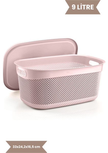 Kapaklı Çok Amaçlı 9 Litre Saklama Sepeti – Kapaklı Sepet, Dayanıklı, Modern Tasarım 33X24,2X16,5 cm modelleri