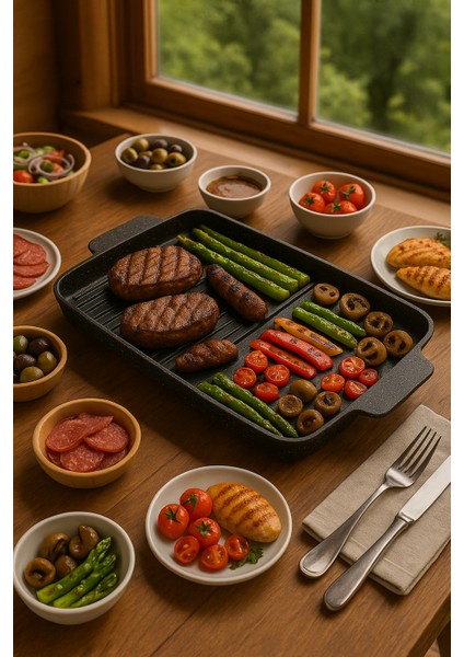 Ocak Üstü Izgara Tava ( 290*495*30 mm ) fiyatları