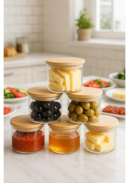 Noah Exclusıve 400 cc Çizgili Ahsap Kapaklı Kahvaltılık 90 x 70