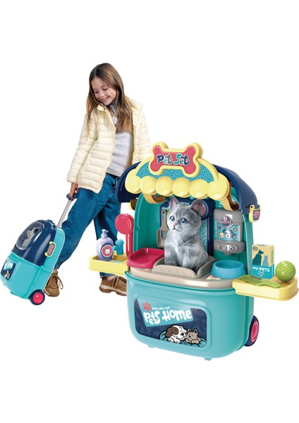 Evcil Hayvan Oyun Seti Tekerlekli Çekçekli Sırt Çantası indirimleri