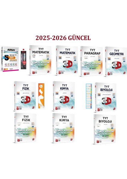Tyt Branş Sayısal Branş Soru Bankası ve Deneme Seti (10 Kitap) + Son 5 Yıl Çıkmış Sorular+Sezgistore