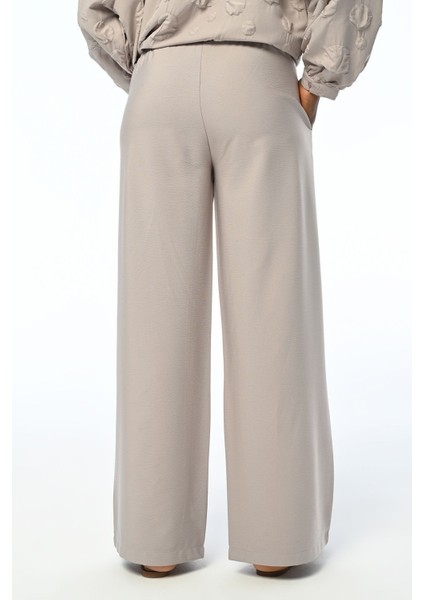 Kadın Rahat Kalıp Bol Paça Beli Lastikli Pantolon fiyatları