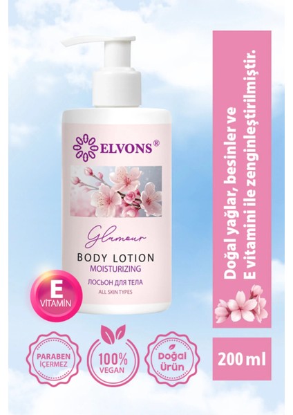 Nemlendirici Vücut Losyonu - Shea Yağı / E Vitamini Glamour 200 ml
