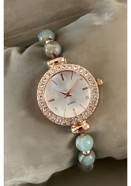 İnci Taşlı Rose Klasik Kadın Kol Saati fiyatları