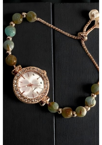 İnci Taşlı Rose Klasik Kadın Kol Saati modelleri