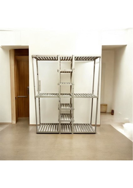 Doğal Ahşap Açık Elbise Dolabı fiyatları