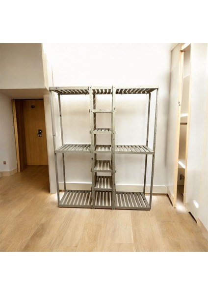 Doğal Ahşap Açık Elbise Dolabı modelleri