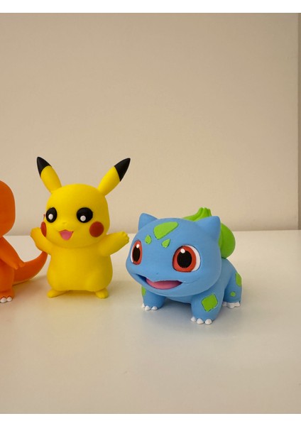 Pokemon Efsane 4lü - Pikachu+Squirtle+Bulbasaur+Charmander Figür Oyuncak