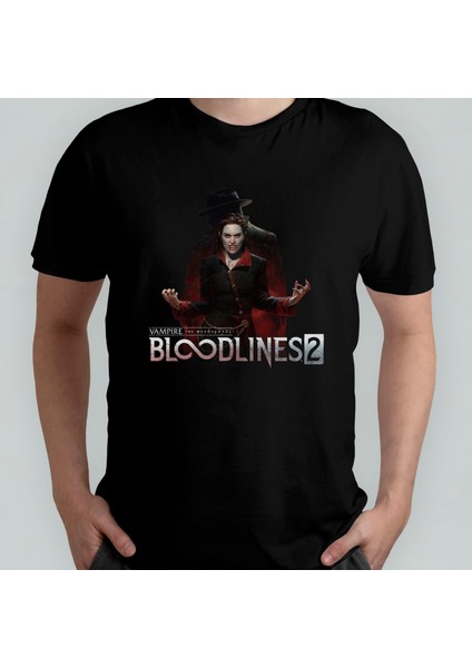 Vampire The Masquerade Bloodlines 2 %100 Pamuklu Bisiklet Yaka T-Shirt