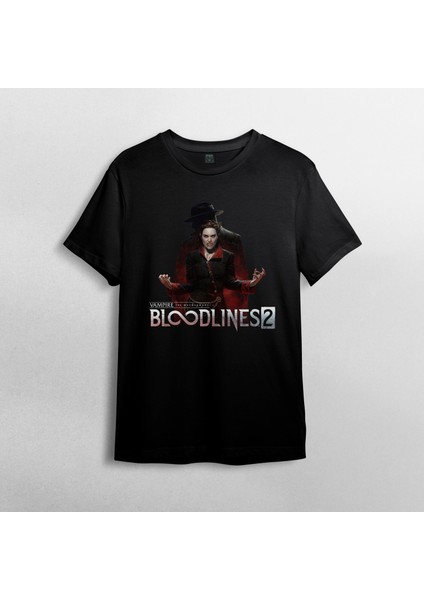 Vampire The Masquerade Bloodlines 2 %100 Pamuklu Bisiklet Yaka T-Shirt fiyatları