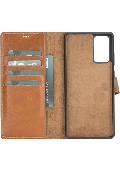 Samsung Galaxy Note 20 Uyumlu Deri Cüzdanlı Kılıf RST2EF Taba fiyatları