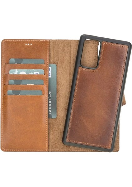 Samsung Galaxy Note 20 Uyumlu Deri Cüzdanlı Kılıf RST2EF Taba indirimleri