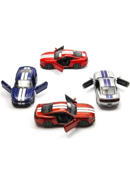 Kinsmart 2015 Ford Mustang Gt Çizgili (Kırmızı) 1/32 Model Araba