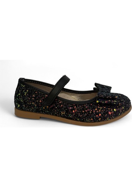 Çocuk Siyah Simli Babet