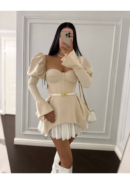 Kadın Korse Detaylı Kemerli Tasarım Elbise fiyatları