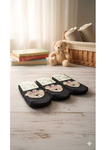 Havlu Patik Figür Desenli, Dikişsiz, Yıkamalı, 3 Çift Patik %80 Bambu fiyatları