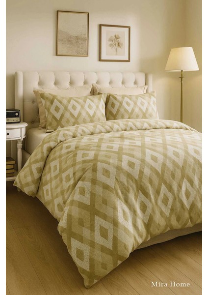 Çift Kişilik Pamuklu Nevresim Takımı Iç Içe Baklava Desen fiyatları