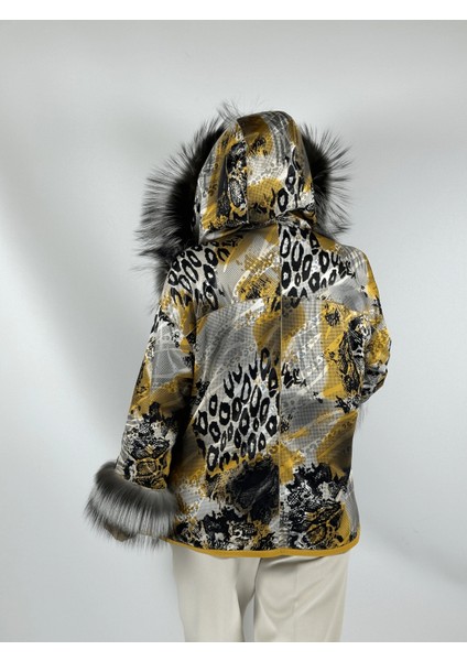 Çift Taraflı Giyilebilir Kadın Deri Mont Sila Model