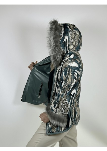 Çift Taraflı Giyilebilir Kadın Deri Mont Sila Model indirimleri