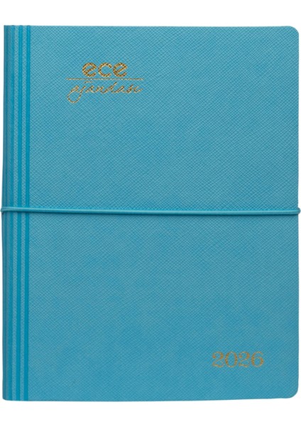 Ece-Yeni Marmaris Gök Mavi Çizgili Günlük 12X16 2026