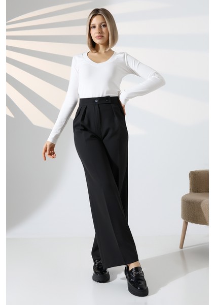 Kadın Palazzo Pantolon Düğmeli fırsatları