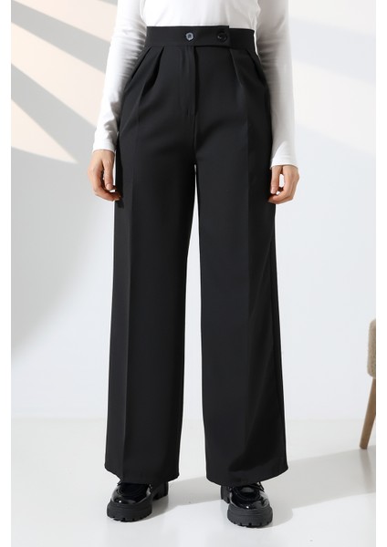 Kadın Palazzo Pantolon Düğmeli