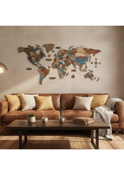 Shade Ahşap Dünya Haritası