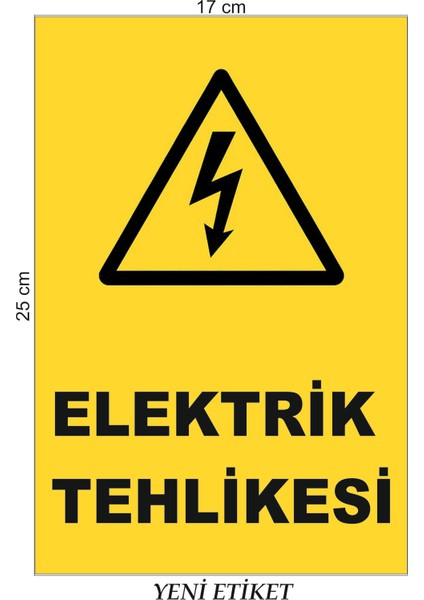 Uyarı Levhası Elektrik Tehlikesi