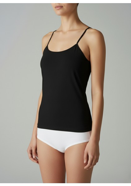 Kadın Ribana Mat Biyeli Ip Askılı Pamuklu Atlet 6'lı Paket Normal ve Battal Büyük Beden - Berrak fırsatları