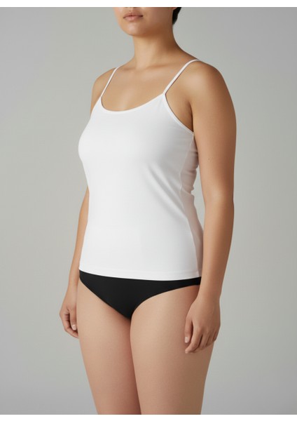 Kadın Ribana Mat Biyeli Ip Askılı Pamuklu Atlet 6'lı Paket Normal ve Battal Büyük Beden - Berrak fiyatları