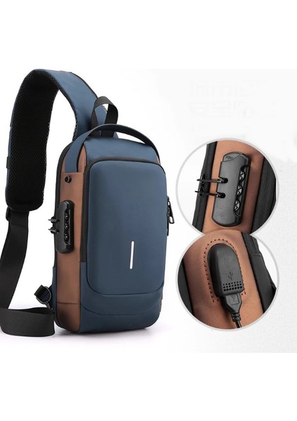 Powerbank Destekli Erkek Ön Göğüs Çantası fiyatları