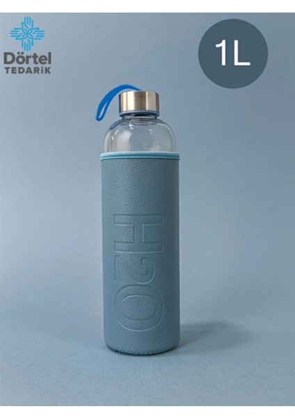 H2O Deri Kılıflı Cam Matara 1000 ml