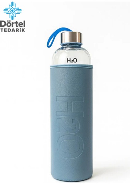 H2O Deri Kılıflı Cam Matara 1000 ml modelleri