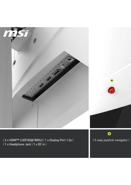 Msı Mag 274PFW 27" 1 Ms Full Hd Pivot IPS 180 Hz Oyuncu Monitörü Outlet fırsatları