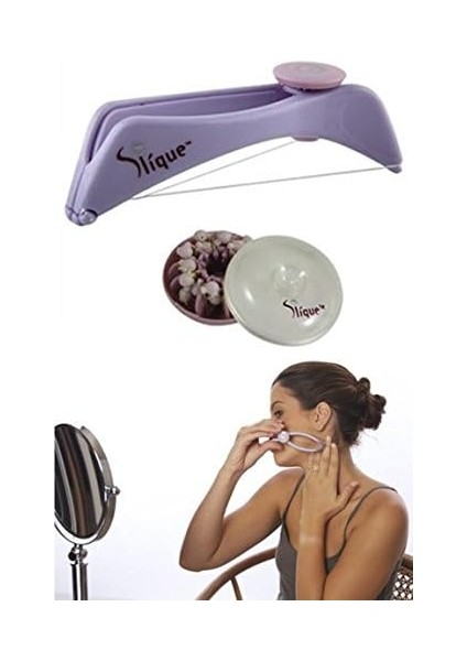 Buffer® Slique Pratik Ip Aparatlı Kaş Bıyık Acısız Tüy Alma Epilasyon Aleti Makinesi