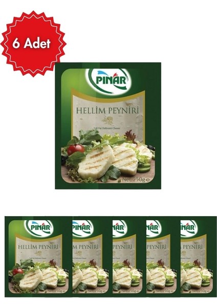 Hellim Peyniri 250 gr x 6 Paket – Izgaralık, Tam Yağlı, Tuzlu & Yoğun Lezzet