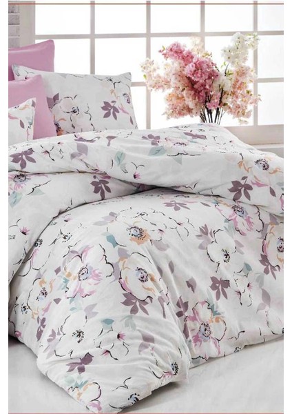 Çift Kişilik Nevresim Takımı Pamuklu Lavanta Baharı fırsatları