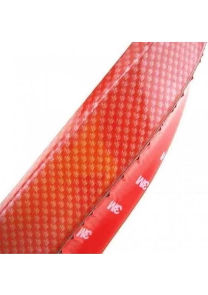 Kırmızı Renkli 2,5 Metre Araba Oto Ön Tampon Koruyucu Kauçuk Pratik Tampon Şerit Bant Döşeme