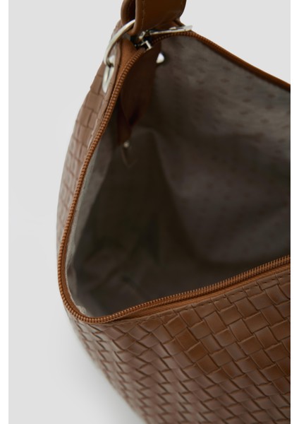 Valerie Örgülü Omuz Çantası Taba