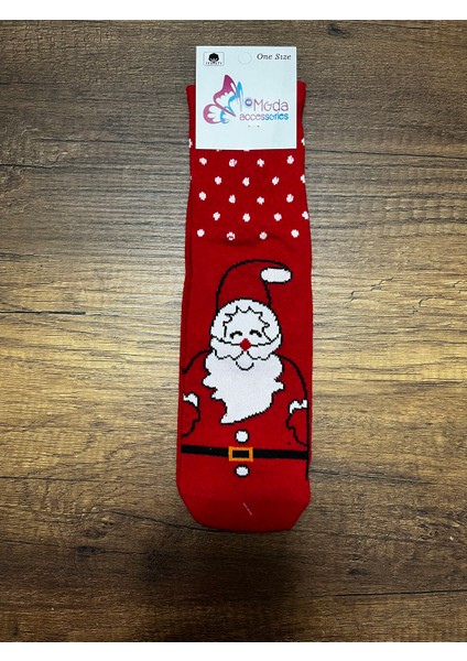 Yeni Yıl Çorabı Yılbaşı Çorap Noel Baba Kışlık Havlu Çorap 35-41