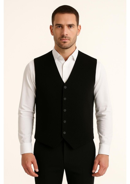 Herman Slim Fit Erkek Düğmeli Triko Yelek - 7461