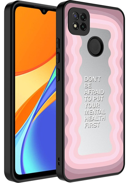 Xiaomi Redmi 9c Kılıf Aynalı Desenli Kamera Korumalı Parlak Mrsa Mirror Kapak-Ayna
